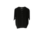 HAU knit tops ”polo” / ブラック