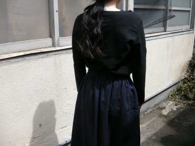 画像2: atelier naruse　コットン〜standard〜カットソー長袖　ブラック