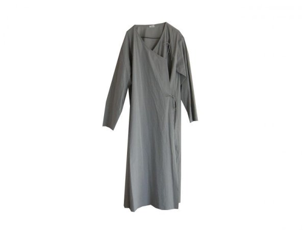 画像1: HAU　one piece "china robe" ライトグレー (1)
