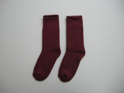 画像1: HAU socks "twist" クランベリー