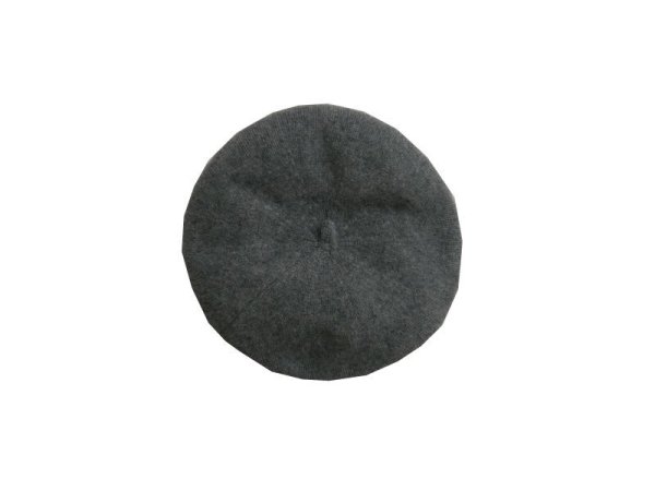 画像1: HAU knit beret "park"  ミディアムグレー (1)