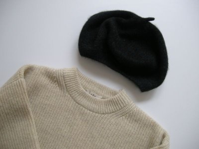 画像2: HAU knit beret "park"  チャコールグレー