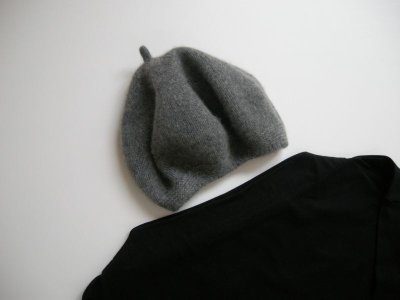 画像2: HAU knit beret "park"  ミディアムグレー