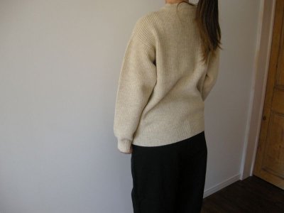 画像3: 20%オフ　　HAU knit tops”lamb's wool” ベージュ