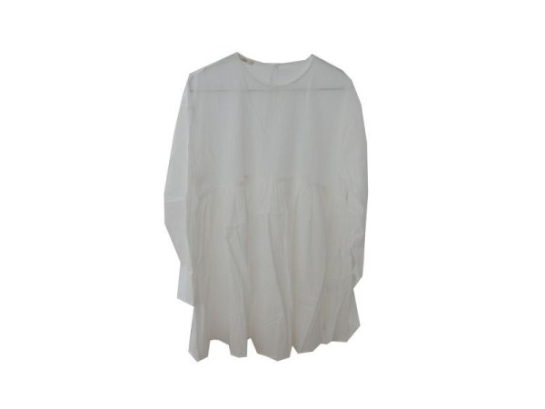 画像1: HAU tunic blouse"smock” ホワイト (1)
