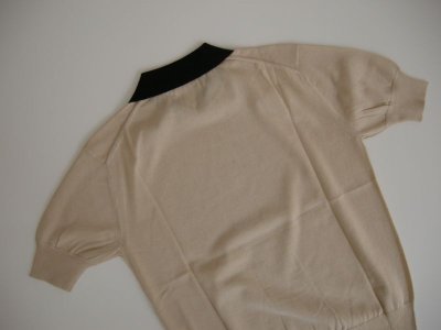 画像2: atelier naruse　コットン衿付きニット　アイボリー