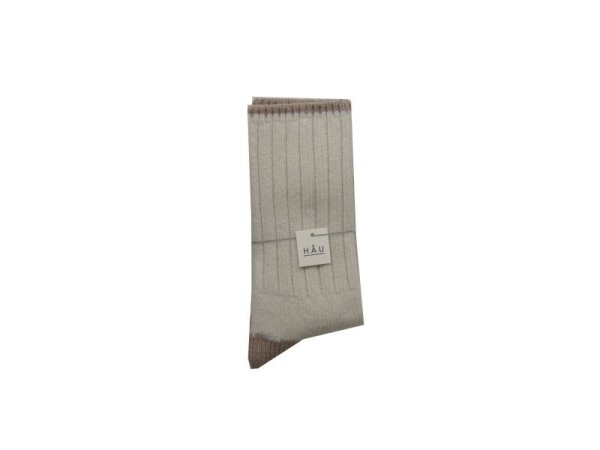 画像1: HAU socks "rug" アイボリー (1)