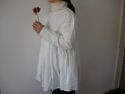画像1: HAU tunic blouse"smock” ホワイト
