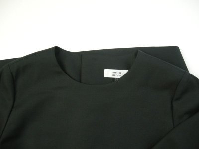 画像1: atelier naruse　FORMAL Aラインワンピースドレス　ブラック